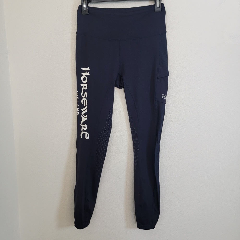 Horseware Ireland Womens Small US 6 Breeches Riding Pants Navy Blue Equestrian